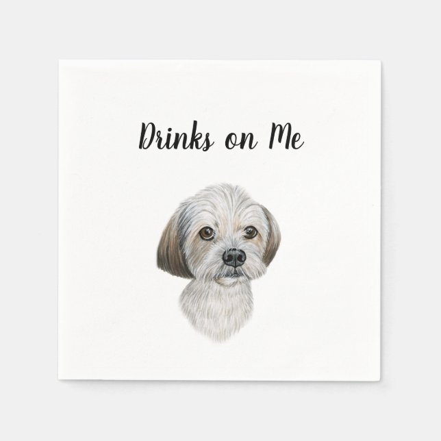 Dog Cocktail Napkins Serviette (Vorderseite)