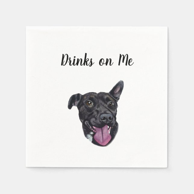 Dog Cocktail Napkins Serviette (Vorderseite)