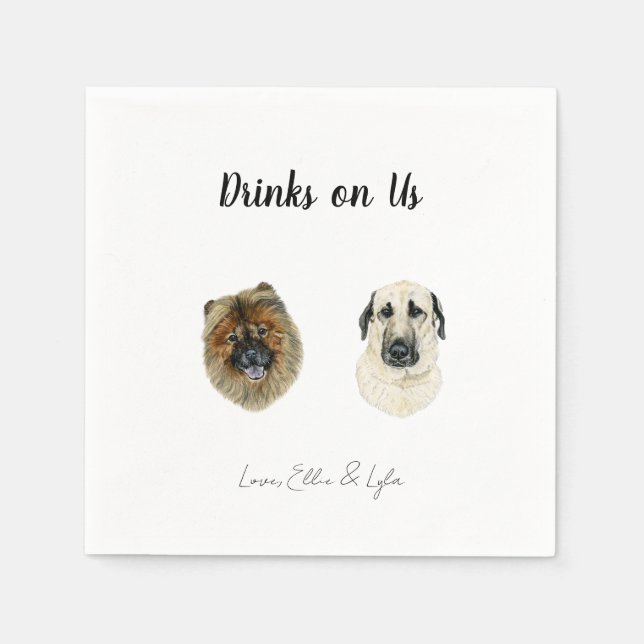 Dog Cocktail Napkins Serviette (Vorderseite)