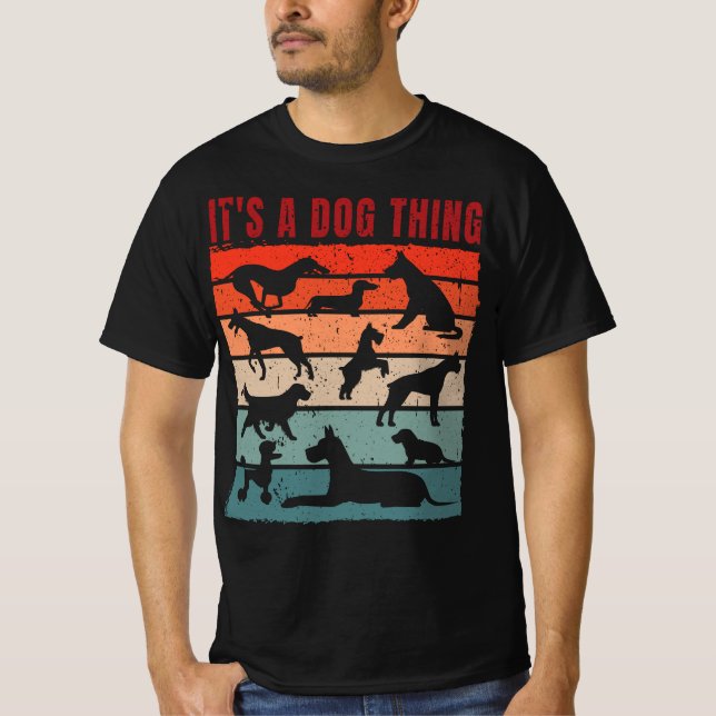 Dog Collection Retro T-Shirt (Vorderseite)
