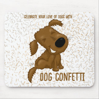 Dog Confetti Shedding Dog Mousepad