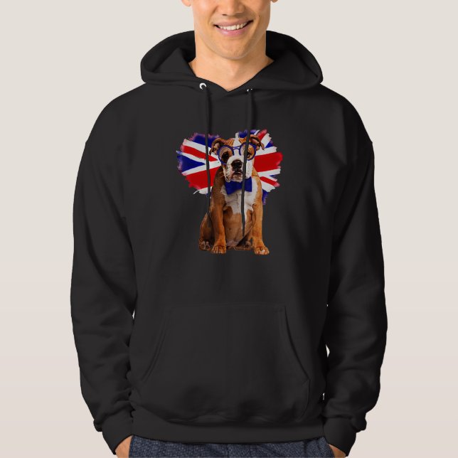 Dog  Cool English Bulldog Hoodie (Vorderseite)