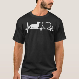 Dog Corgi Heartbeat Funny Corgi Dog Lover T-Shirt