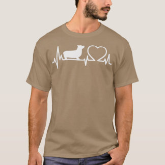 Dog Corgi Heartbeat Funny Corgi Dog Lover  T-Shirt
