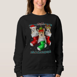 Dog Corgi Weihnachtssocken Xmas Pajama Pet Welpe Sweatshirt