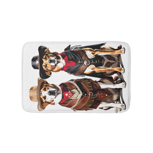 Dog Cowboys Badematte (Vorderseite)