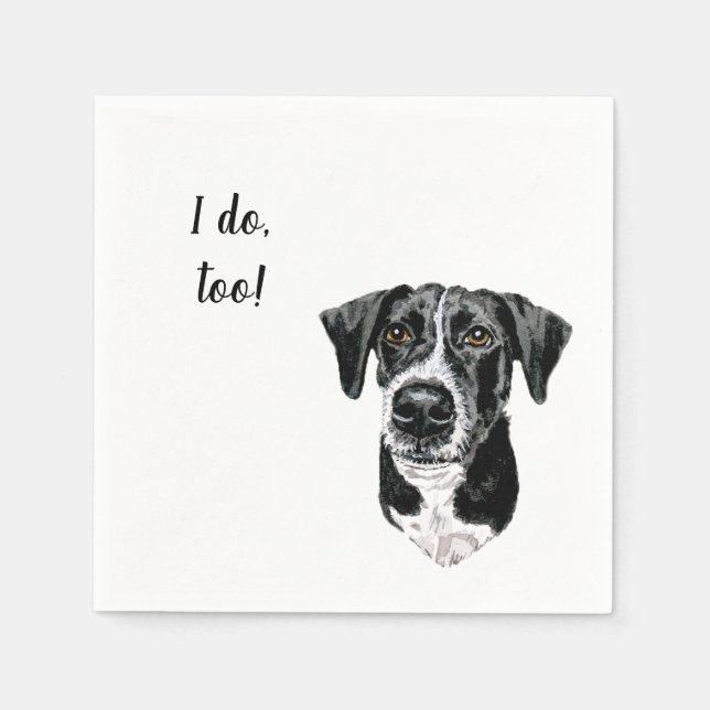 Dog Custom Cocktail Napkin Serviette (Vorderseite)