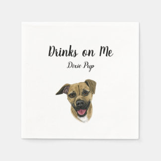 Dog Custom Cocktail Napkin Serviette