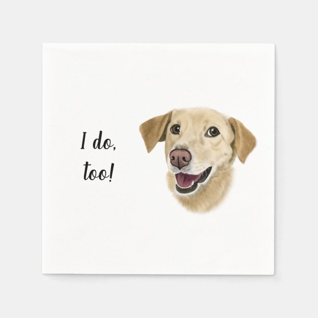 Dog Custom Cocktail Napkin Serviette (Vorderseite)