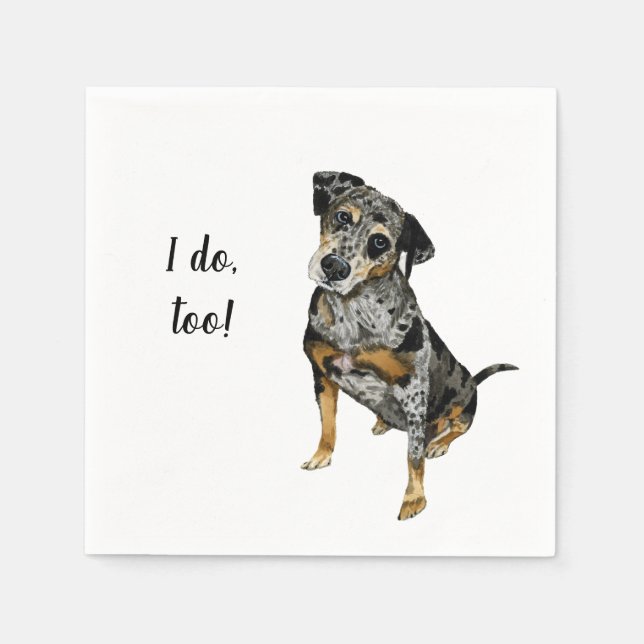 Dog Custom Cocktail Napkin Serviette (Vorderseite)