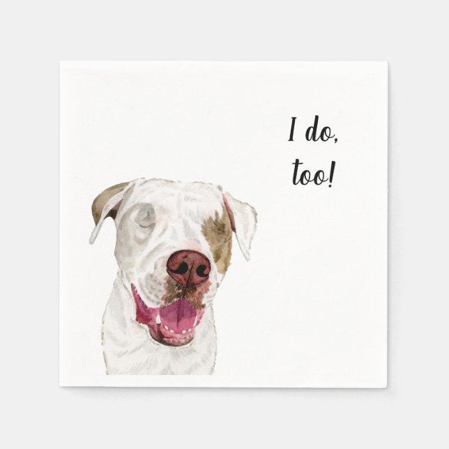 Dog Custom Cocktail Napkin Serviette (Vorderseite)