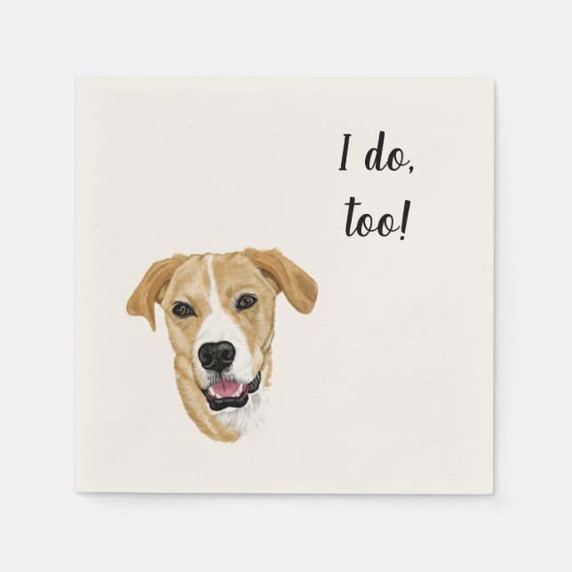 Dog Custom Cocktail Napkin Serviette (Vorderseite)