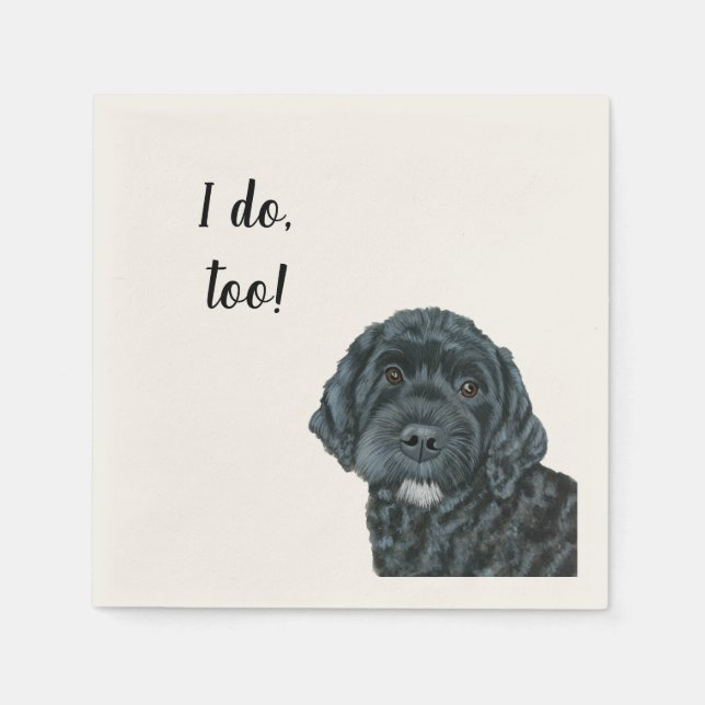 Dog Custom Cocktail Napkin Serviette (Vorderseite)