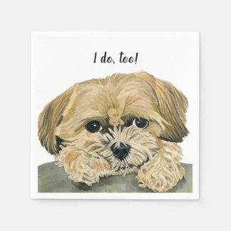 Dog Custom Cocktail Napkin Serviette