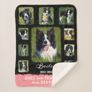 Dog Custom Foto Collage ausgeblendete Grenzen Schw Sherpadecke