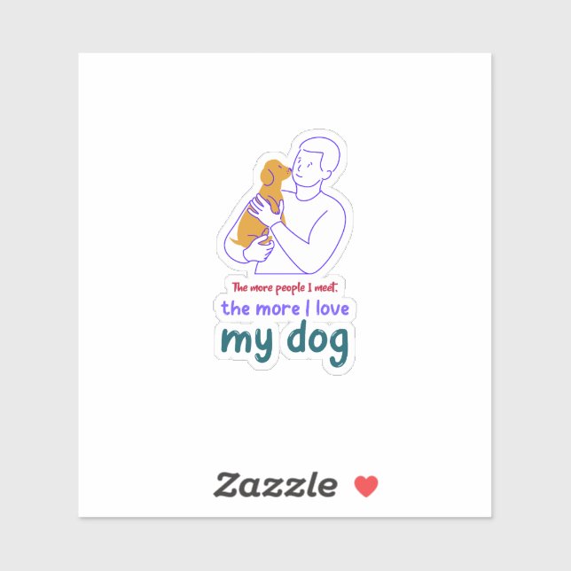 Dog Dad Dog Lover Quote Funny Gift Shirt Aufkleber (Blatt)