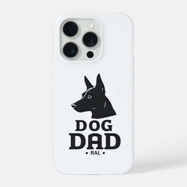 Dog Dad Gifts for Him – Funny & Custom Gea iPhone Hülle (Rückseite)