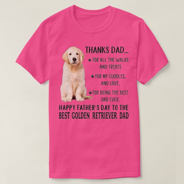 Dog Dad Happy Father's Day To The Best Golden Retr T-Shirt (Design vorne)