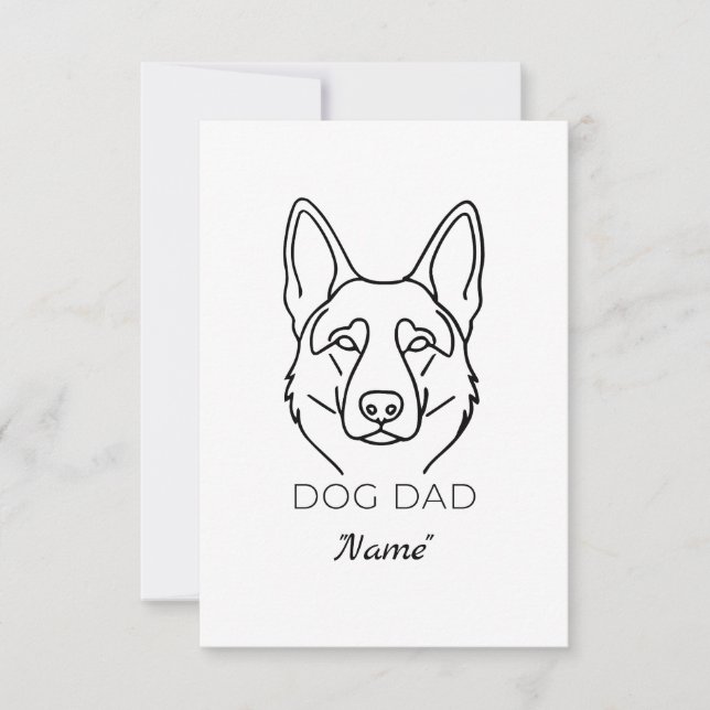 Dog Dad mit Name personalisiert Hundepapa  (Vorderseite)