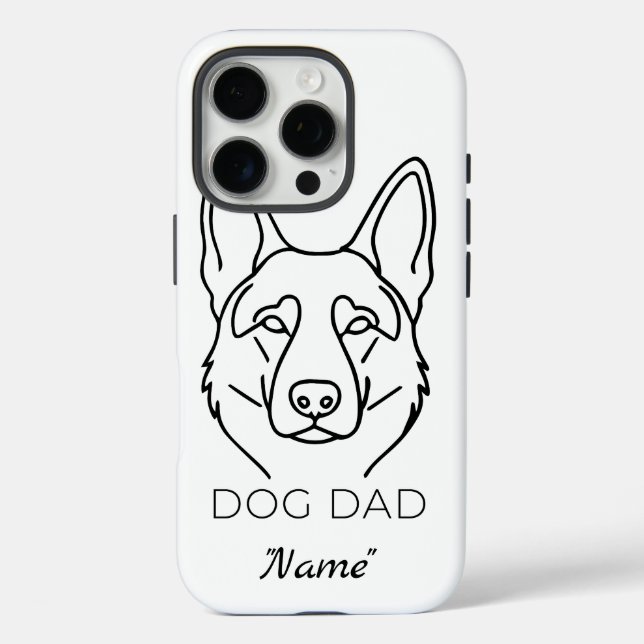 Dog Dad mit Name personalisiert Hundepapa  Case-Mate iPhone Hülle (Rückseite)