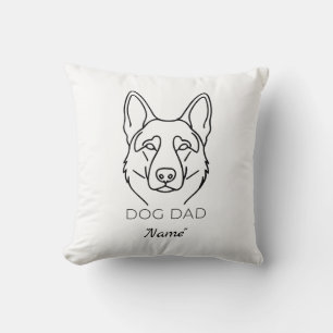 Dog Dad mit Name personalisiert Hundepapa Kissen