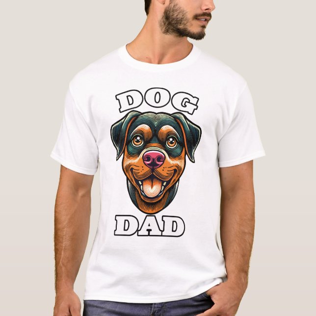 Dog Dad - niedliches Hunde-Design T-Shirt (Vorderseite)