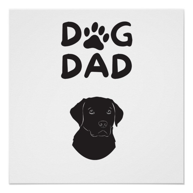  Dog Dad T-shirt | Funny Pet Lovers Tee  Poster (Vorderseite)