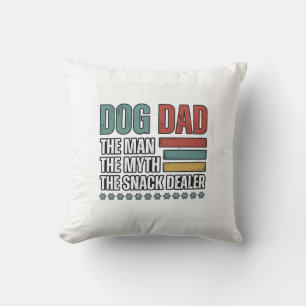 Dog Dad The Snack Dealer Vintage Paw Print Shirt_1 Kissen