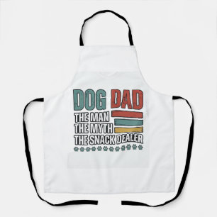 Dog Dad The Snack Dealer Vintage Paw Print Shirt_1 Schürze