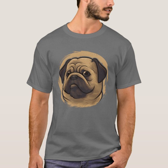 Dog Daddy Dog Mama Hund Lover Mops Dog Geschenk T-Shirt (Vorderseite)