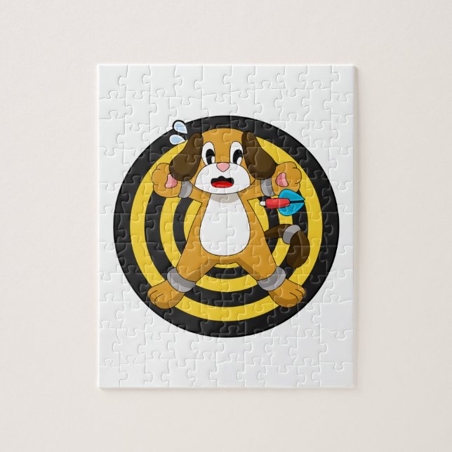 Dog Darts Dart Dartboard Puzzle (Vertikal)