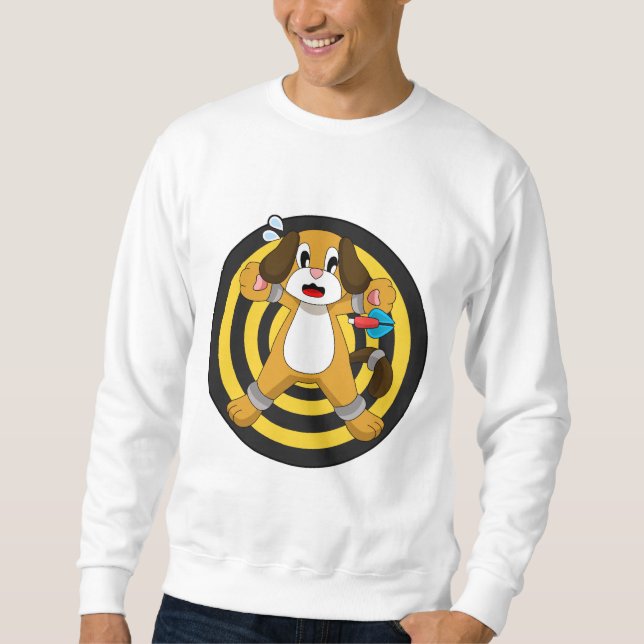 Dog Darts Dart Dartboard Sweatshirt (Vorderseite)