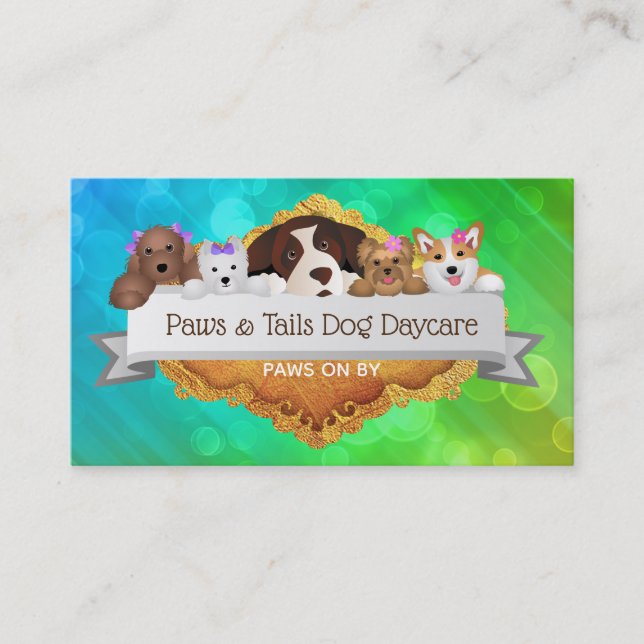 Dog Daycare Business Cards Visitenkarte (Vorderseite)