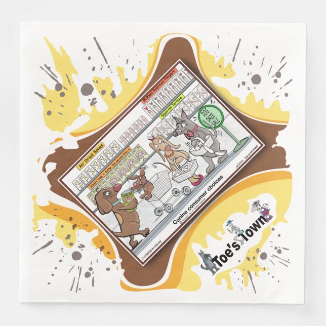 Dog Daze | Absurd Visual Humor Dinner Napkin Serviette (Vorderseite)