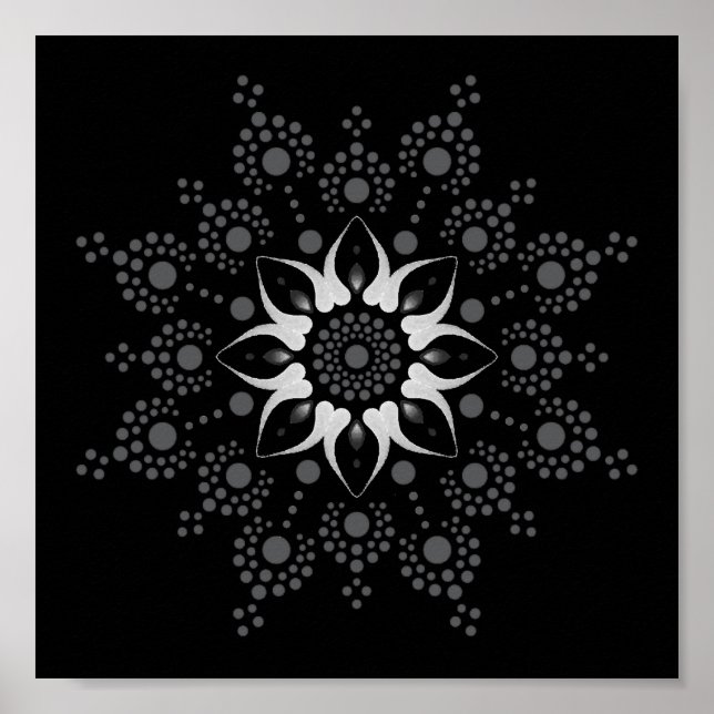 Dog Dein eigenes Blumenposter Poster (Vorne)