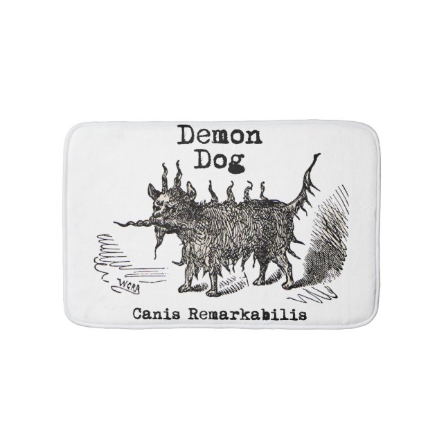 Dog Demon Vintag Funny Niedlich Badematte (Vorderseite)