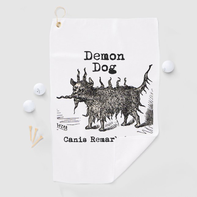 Dog Demon Vintag Funny Niedlich Golfhandtuch (Insitu)