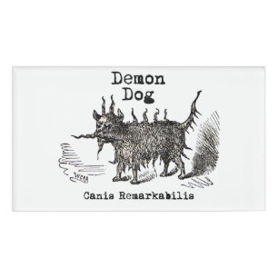 Dog Demon Vintag Funny Niedlich Namenschild