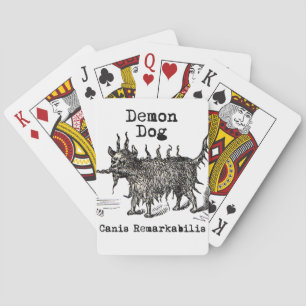 Dog Demon Vintag Funny Niedlich Spielkarten