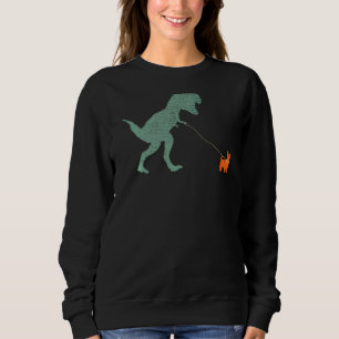Dog Dinosaur Vintag Tyrannosaurus Rex & Yorkie Sweatshirt