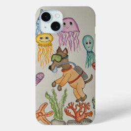Dog Diver and Jellyfish Case-Mate iPhone Hülle