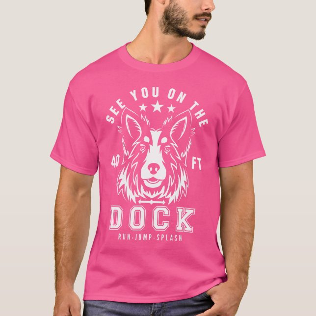Dog Dock Jumping Dock Diving Hunde T-Shirt (Vorderseite)