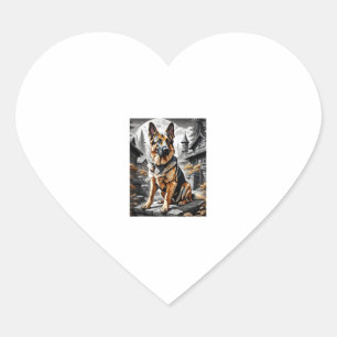Dog Dog Lover Dow Herz-Aufkleber