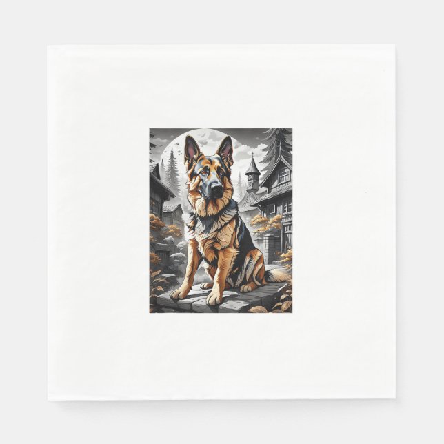 Dog Dog Lover Dow Serviette (Vorderseite)