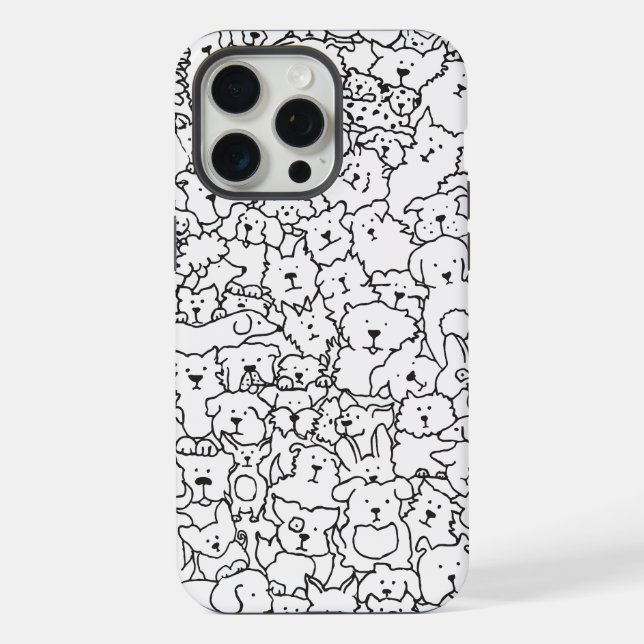 Dog Doodle iPhone Case Hülle (Rückseite)