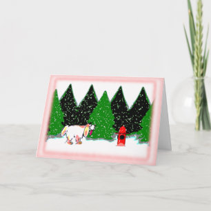 Dog Dreams ~ Holiday Card (rosa) Feiertagskarte