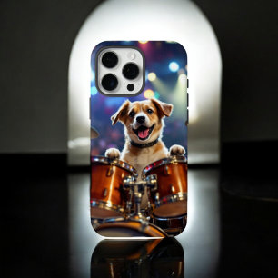 Dog Drummer iPhone 16 Pro Max Hülle