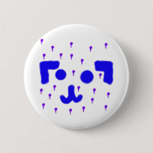 Dog Emoticon Paint Tropfen Button
