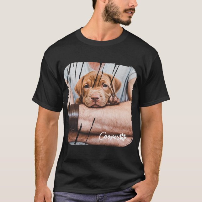Dog Ever Pets Modern Nge Cool Photo Paw T Shirt  (Vorderseite)