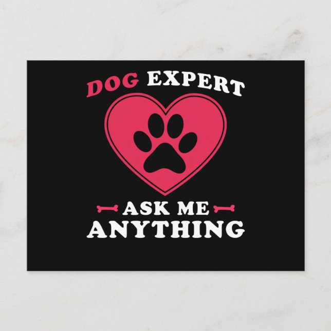Dog Experte Postkarte (Vorderseite)